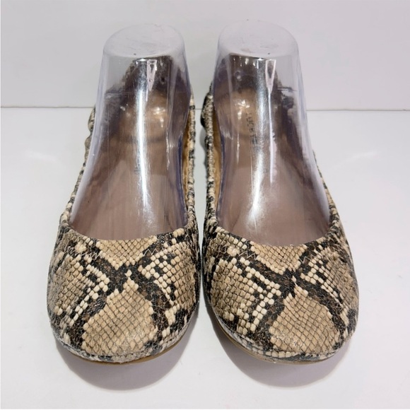 NEW Lucky Brand Erin Ballet Flats Shoes Snakeskin Animal Print Slip On Size 9.5‎ - Picture 3 of 8